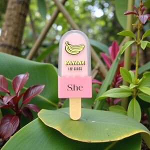 S.he Makeup Banana Cruelty Free Moisturizing Buttery Soft Popsicle Lip Gloss